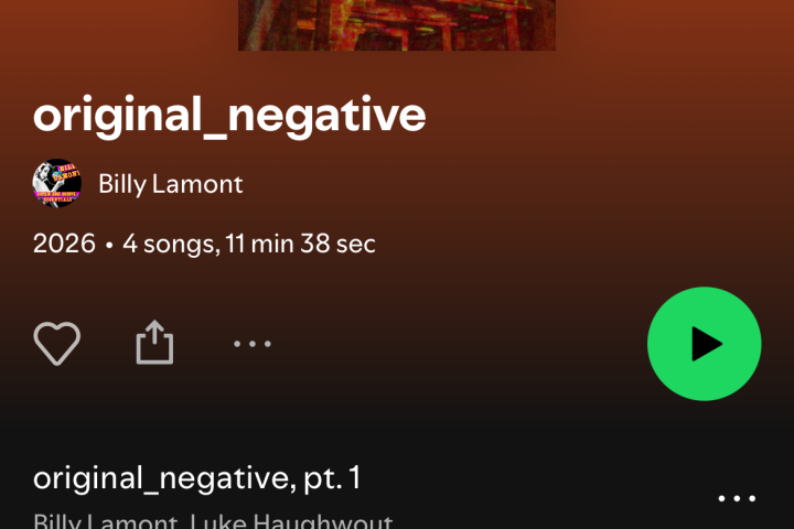BILLY LAMONT’s ORIGINAL_NEGATIVE EP Released To SPOTIFY & APPLE MUSIC For AMERICA’s 250TH BIRTHDAY!!!