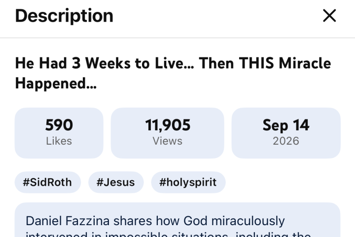 DANIEL FAZZINA & SID ROTH Amazing DIVINE INTERVENTION Interview – (Billy Lamont’s Miracle Story In The DI Book/New Audio Book As Well :)!